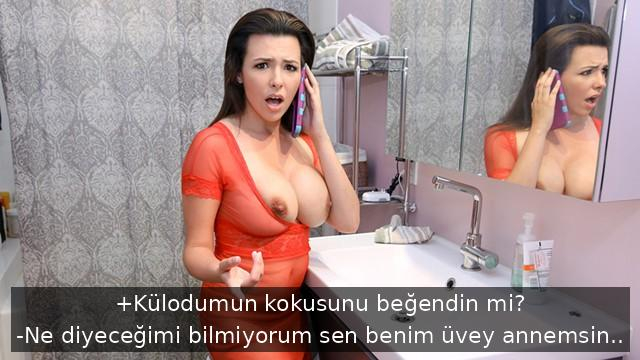 Sex Düşkünü Kaltak Külotlarını Koklarken Yakaladığı Üvey Oğluna Tehditle Amcığını Yalattı